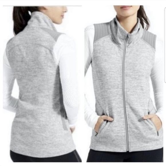Athleta Jackets & Blazers - Athleta Womens Stronger Spacedye Workout Vest In Heather Grey